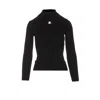 Courrèges Courreges Women Reedition Knit Long Sleeves Top In Black