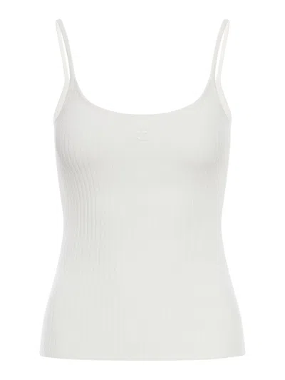 Courrèges Courreges Women Reedition Rib Knit Tank Top In White