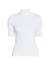 Courrèges Women's Reedition Rib-knit Blouse In White