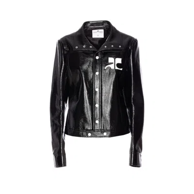 Courrèges Courreges Women Reedition Vinyl Jacket In Black