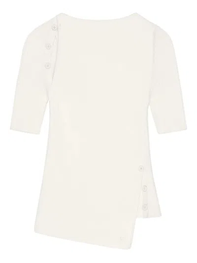 COURRÈGES COURREGES WOMEN RIBBED TOP WITH CUT-OUT DETAIL