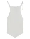 Courrèges Ribbed Top With Pointed Hem