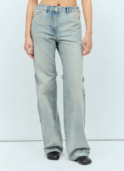 Courrèges Sailor Baggy Jeans In Blue