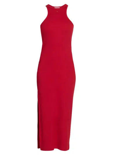 Courrèges Women's Scuba 90s Rib-knit Midi Dress In Red