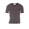 Courrèges Courregès Heritage Contrast T-shirt In Gray