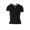 Courrèges Courreges Women Signature Contrast T-shirt In Black