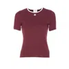 Courrèges Courreges Women Cotton T-shirt With Contrasting Trim In Brown