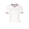 Courrèges Courreges Women Signature Contrast T-shirt In White
