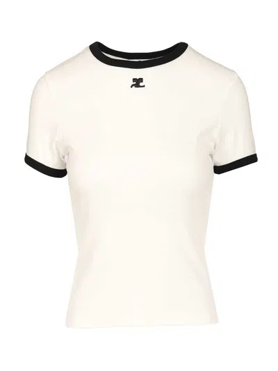 Courrèges Courreges Women Signature T-shirt In White