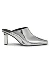 Courrèges Sleek 70mm Mirrored Mules In Mirror