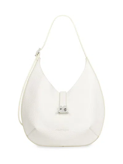 Courrèges Small Hobo Grained Leather Tote Bag In Pink