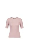Courrèges Solar Ss Sweater In Pink