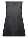 Courrèges Strapless Mini Dress With Back Strap Detail In Black