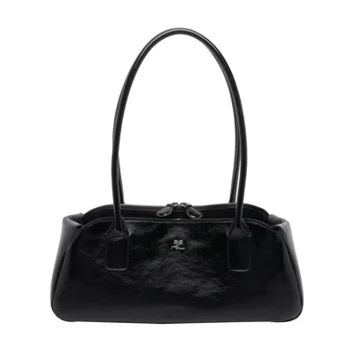 Courrèges Courreges Women Strip Naplack Shoulder Bag In Black