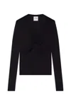 Courrèges Shoulder Snaps Rib Knit Sweater