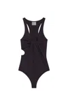 Courrèges Twist Cut-out Knot Swimsuit