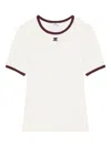 Courrèges Contrast Trim Logo T-shirt In White