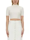 Courrèges Courregès Crop Top In White