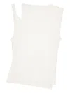 Courrèges Oblique 90`s Rib Top Clothing In White