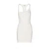 Courrèges Crewneck Mini Sleeveless Fitted Ribbed Dress