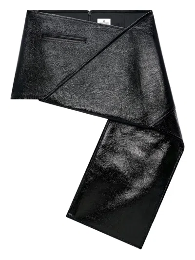 Courrèges Courreges Women's Vinyl Mini Skirt In Black