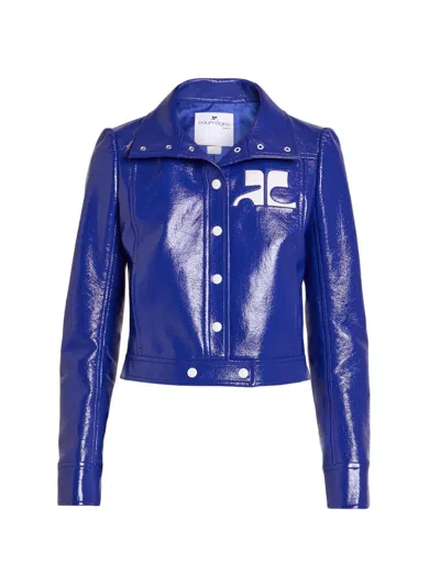 Courrèges Women's Vinyle Reedition Jacket In Blue