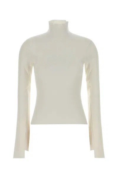 Courrèges Courreges Women White Viscose Blend Sweater In Neutral