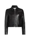 COURRÈGES WOMEN'S ZIPPED ICONIC LEATHER JACKET