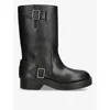 Courrèges Americana Midi Boots In Black Leather In Black