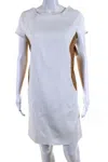 Courrèges Womens Short Sleeves Empiecement Dress White Brown In White