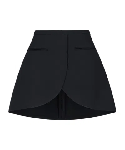COURRÈGES WOOL CURLED SKIRT