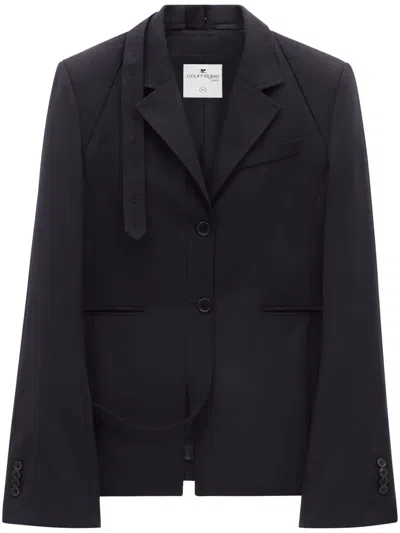 Courrèges Wool Blazer In Black