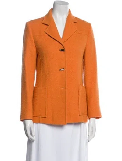 Pre-owned Courrèges Wool Blazer In Orange