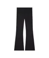 Courrèges Wool Blend Flared Mid-rise Pants In Black
