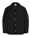 Courrèges Wool Blend Overshirt In Black