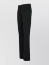 Courrèges Wool Blend Trousers With Belt Loops And Pockets In Black