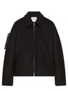Courrèges Wool Bomber Jacket In Black