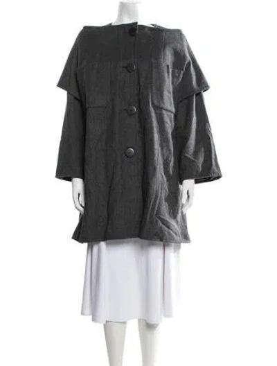 Pre-owned Courrèges Wool Coat In Grey