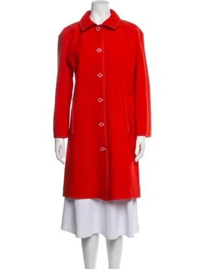 Pre-owned Courrèges Wool Coat In Orange
