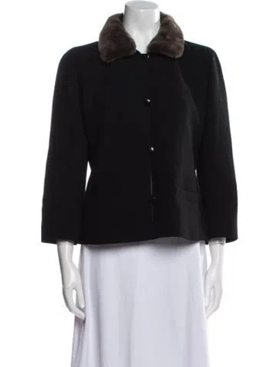 Pre-owned Courrèges Wool Jacket In Black