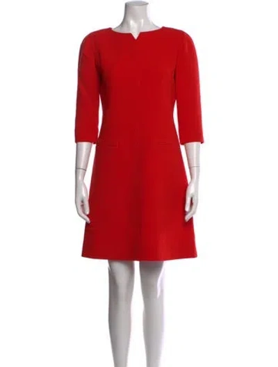 Pre-owned Courrèges Wool Knee-length Dress In Orange