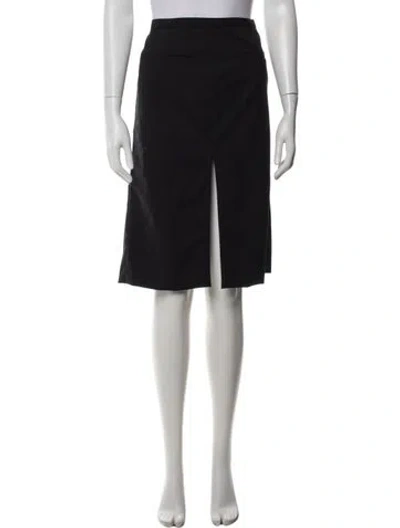 Pre-owned Courrèges Wool Knee-length Skirt In Black