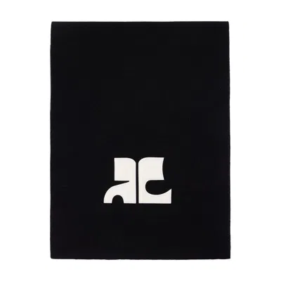 Courrèges Courreges Wool Knit Scarf In Purple