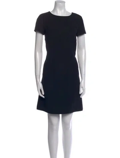 Pre-owned Courrèges Wool Mini Dress In Black