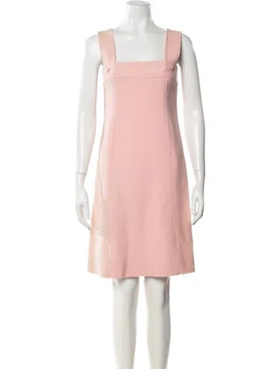 Pre-owned Courrèges Wool Mini Dress In Pink
