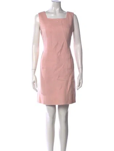 Pre-owned Courrèges Wool Mini Dress In Pink