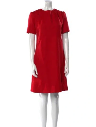 Pre-owned Courrèges Wool Mini Dress In Red