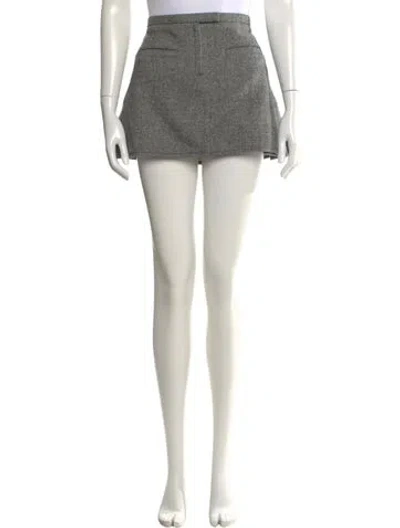 Pre-owned Courrèges Wool Mini Skirt In Black