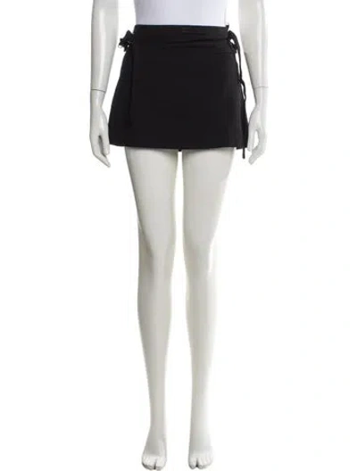 Pre-owned Courrèges Wool Mini Skirt In Black