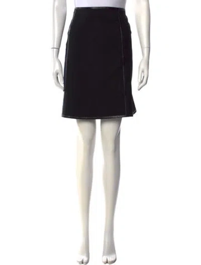 Pre-owned Courrèges Wool Mini Skirt In Black